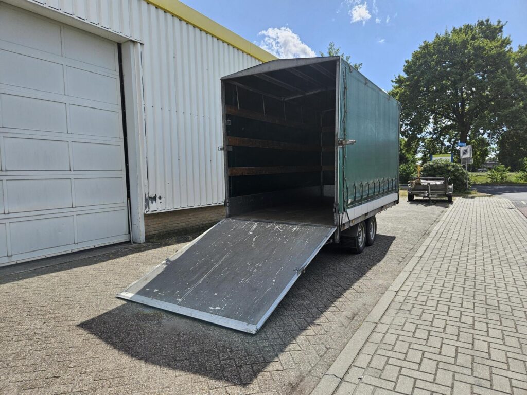 Hapert Huifwagen + laadklep | 405 x 180 x 210 cm